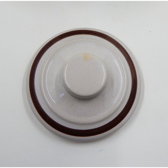 Design Four Stoneware 1510 Sundance Sugar Bowl Japan Lidded Brown Stripe - Picture 7 of 12